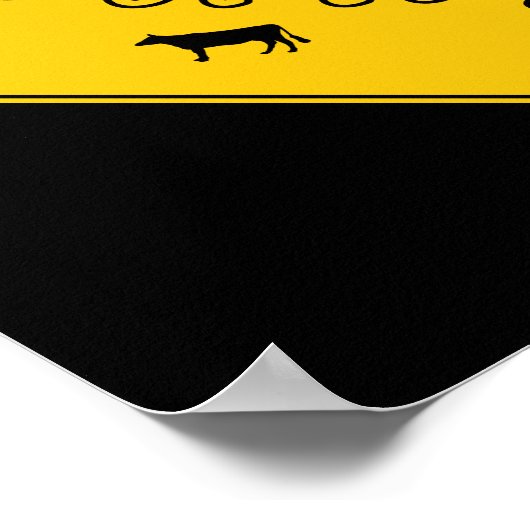 Road Sign- Tornado Poster (Ecke)