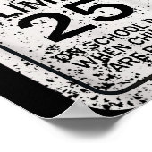 Road Signs Funny Traffic Signs Halloween Costume P Poster (Ecke)