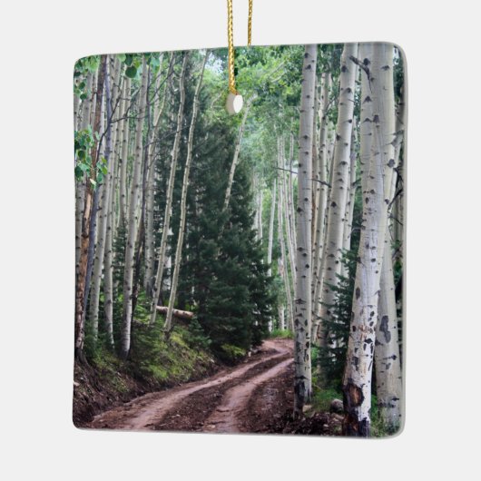 Road Through The Birch Keramikornament (Links)