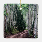 Road Through The Birch Keramikornament (Rückseite)