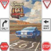 "Road Trip 66" Aufkleber (Vorderseite)