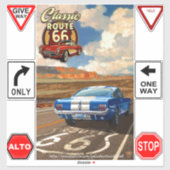 "Road Trip 66" Aufkleber (Blatt)