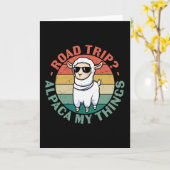 Road Trip Alpaca My Things Funny Llama Karte (Gelbe Blume)