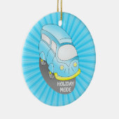 Road Trip Blue Van Keramikornament (Rechts)