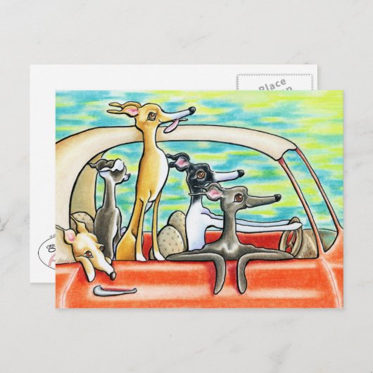 Road Trip by Andie Postkarte (Vorne/Hinten)