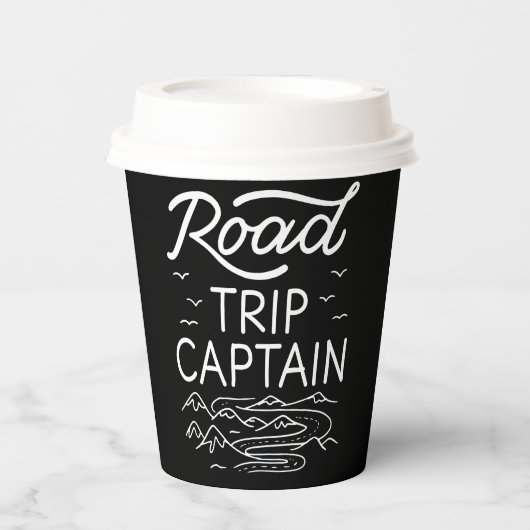Road Trip Captain I Pappbecher (Vorderseite)