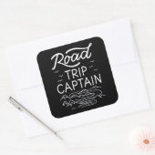 Road Trip Captain I Quadratischer Aufkleber (Umschlag)