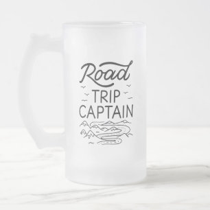Road Trip Captain I - RV-Pilot Camping-Urlaub Mattglas Bierglas