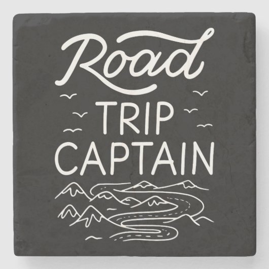 Road Trip Captain I Steinuntersetzer (Vorderseite)