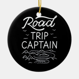 Road Trip Captain I - Wohnmobil-Pilot Camping-Urla Keramik Ornament