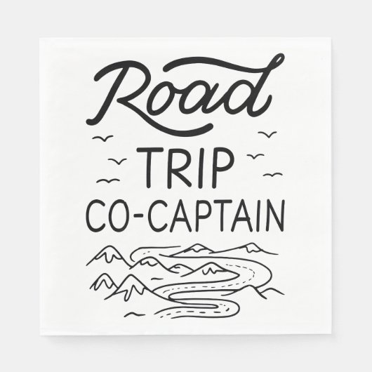 Road Trip Co-Captain I Serviette (Vorderseite)