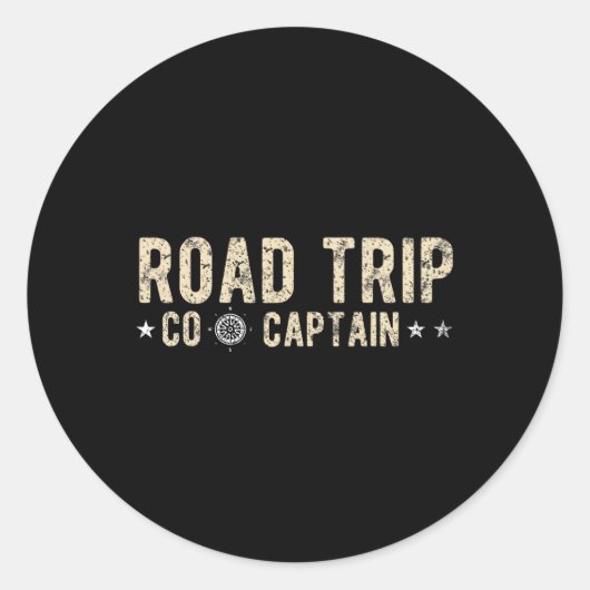 Road Trip Co Captain Road Trip 3 Runder Aufkleber (Vorderseite)