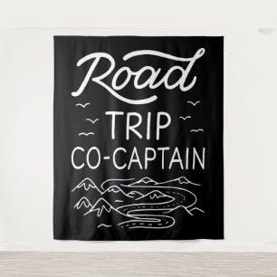 Road Trip Co-Kapitän I - RV Navigator Camping Lieb Wandteppich