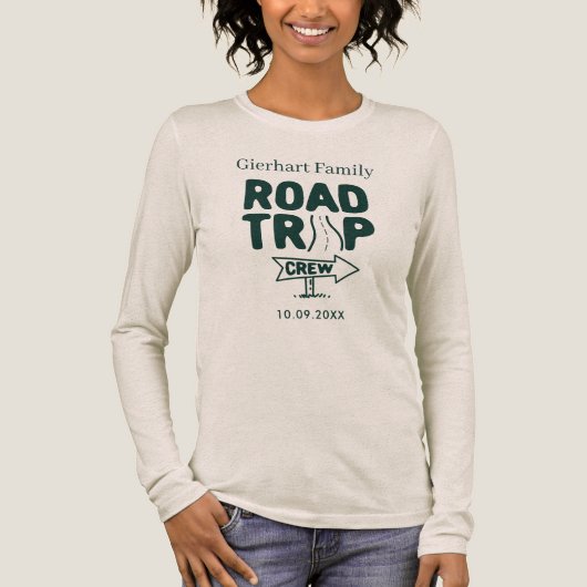 Road Trip Crew Jährlicher Familienurlaub Tri-Blend Shirt (Vorderseite)