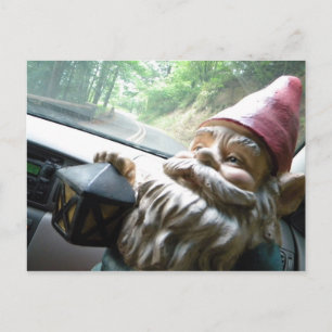 Road Trip Gnome Postkarte