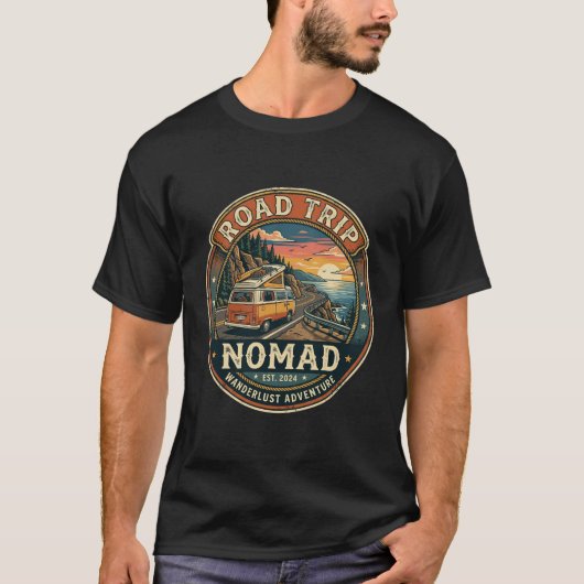 Road Trip Nomad Van Life T-Shirt (Vorderseite)
