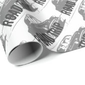 Road Trip Oldtimer Geschenkpapier (Rolleneckpunkt)