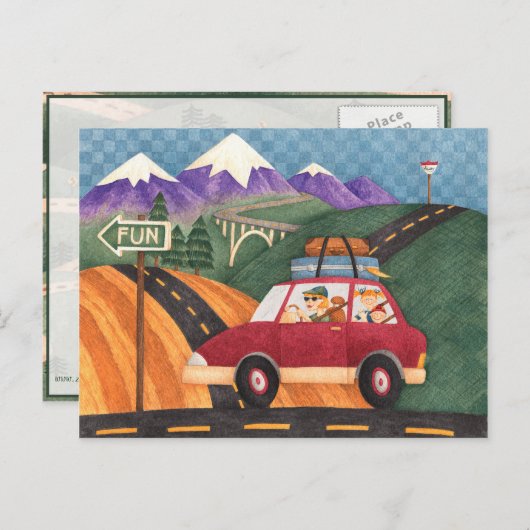 Road Trip - Postkarte (Vorne/Hinten)