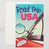 Road Trip USA Briefpapier (Vorne/Hinten)