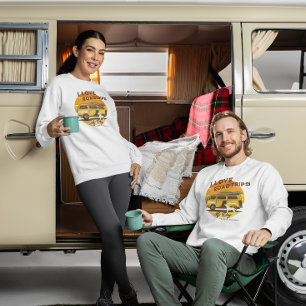 Road Trip Vintager van dog Dad Mutter Sweatshirt