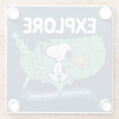 Road Trippin | Erdnüsse Erkundung Glasuntersetzer (Rückseite)