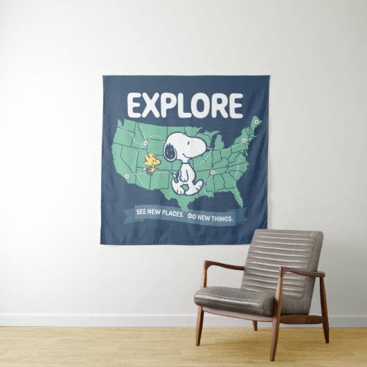 Road Trippin | Erdnüsse Erkundung Wandteppich (Beispiel)