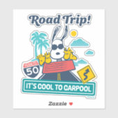 Road Trippin | Erdnüsse Es ist Cool zu Carpool Aufkleber (Blatt)