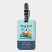 Road Trippin | Erdnüsse Es ist Cool zu Carpool Gepäckanhänger (Vorderseite vertikal)