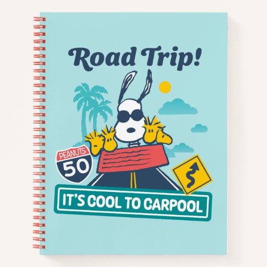 Road Trippin | Erdnüsse Es ist Cool zu Carpool Notizblock (Vorderseite)