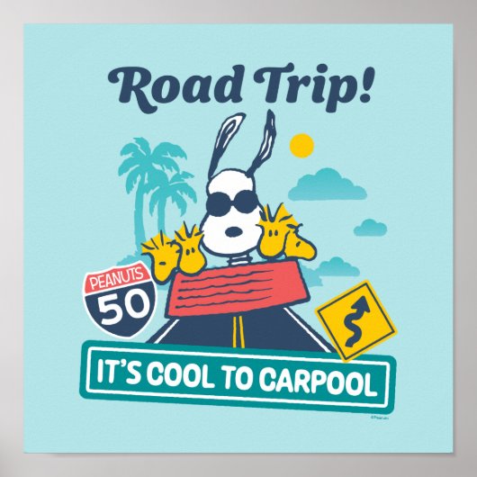 Road Trippin | Erdnüsse Es ist Cool zu Carpool Poster (Vorne)