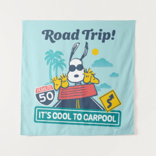 Road Trippin Erdnüsse Es ist Cool zu Carpool Wandteppich