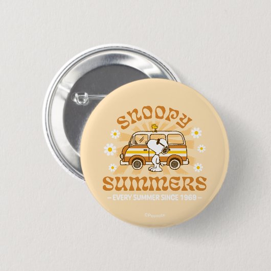 Road Trippin | Erdnüsse Snoopy Summers Button (Vorne & Hinten)