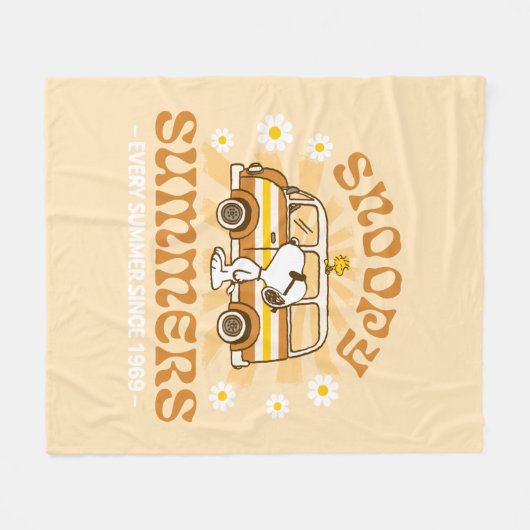 Road Trippin | Erdnüsse Snoopy Summers Fleecedecke (Vorderseite (Horizontal))