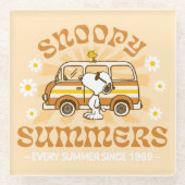 Road Trippin | Erdnüsse Snoopy Summers Glasuntersetzer (Vorderseite)