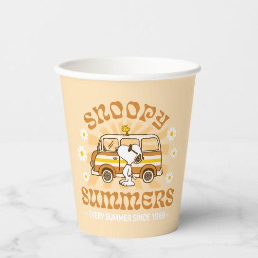 Road Trippin | Erdnüsse Snoopy Summers Pappbecher (Vorderseite)
