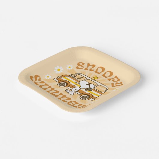 Road Trippin | Erdnüsse Snoopy Summers Pappteller (Gewinkelt)