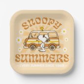 Road Trippin | Erdnüsse Snoopy Summers Pappteller (Vorderseite)