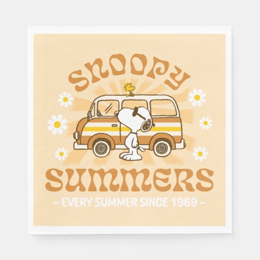 Road Trippin | Erdnüsse Snoopy Summers Serviette (Vorderseite)