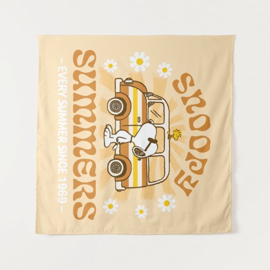 Road Trippin | Erdnüsse Snoopy Summers Wandteppich (Vorderseite (Horizontal))