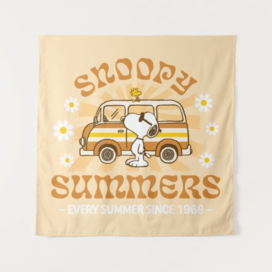 Road Trippin | Erdnüsse Snoopy Summers Wandteppich (Vorderseite)