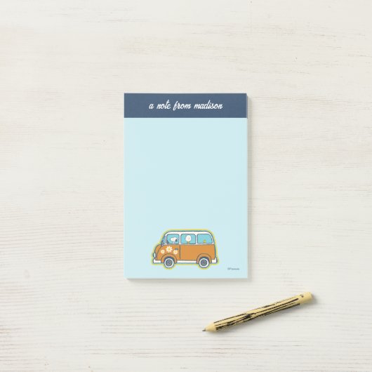 Road Trippin | Peanuts Road Trip Van Post-it Klebezettel (Auf Schreibtisch)
