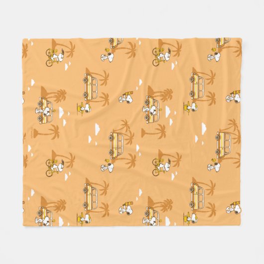 Road Trippin | Peanuts Snoopy Beach Pattern Fleecedecke (Vorderseite (Horizontal))