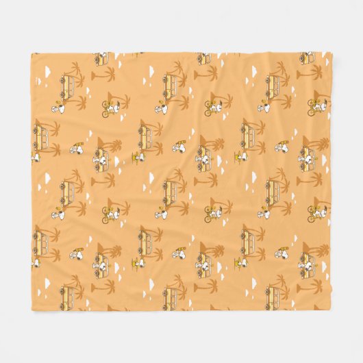 Road Trippin | Peanuts Snoopy Beach Pattern Fleecedecke (Vorderseite (Horizontal))