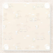 Road Trippin | Peanuts Snoopy Beach Pattern Glasuntersetzer (Rückseite)