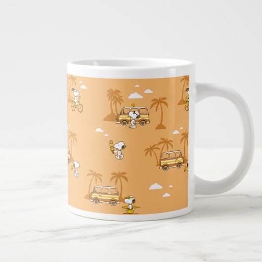 Road Trippin | Peanuts Snoopy Beach Pattern Jumbo-Tasse (Rechts)