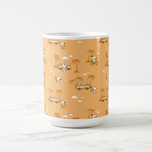 Road Trippin | Peanuts Snoopy Beach Pattern Kaffeetasse (Mittel)
