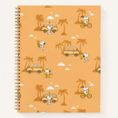 Road Trippin | Peanuts Snoopy Beach Pattern Notizblock (Vorderseite)