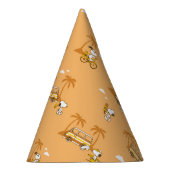 Road Trippin | Peanuts Snoopy Beach Pattern Partyhütchen (Rechts)