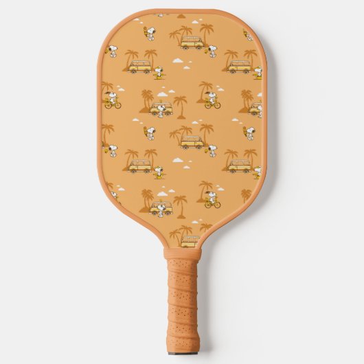 Road Trippin | Peanuts Snoopy Beach Pattern Pickleball Schläger (Vorderseite)
