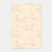 Road Trippin | Peanuts Snoopy Beach Pattern Post-it Klebezettel (Vorderseite)